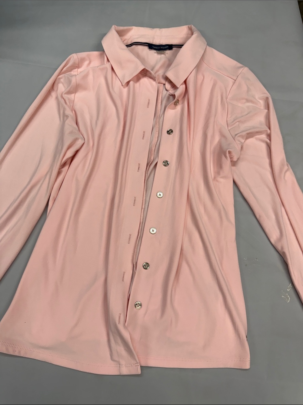 Tommy Hilfiger Pale Pink Long-Sleeve Button Down Shirt